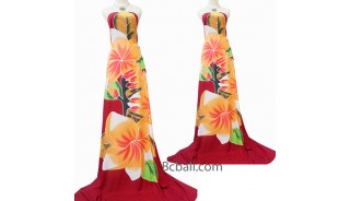 rayon sarongs flower handpainting made in bali